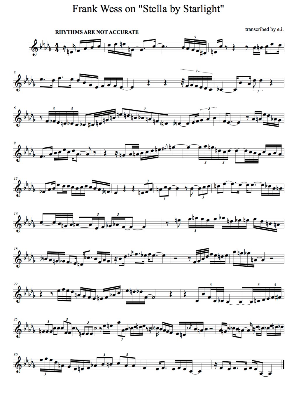 Frank Wess on Stella Frank Wess on Stella