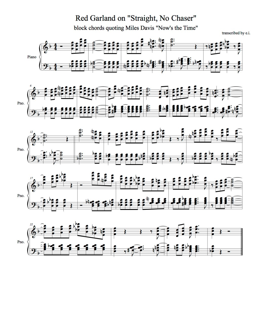 Red on Straight no chaser